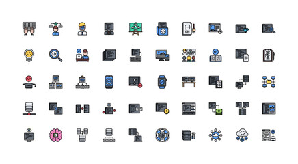 programming icon set