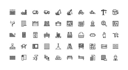 construction icon set