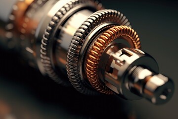 Poster - Close Up of Mechanical Device with Gears