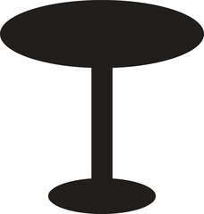 Poster - Round table icon . Circle table icon in simple style . Vector