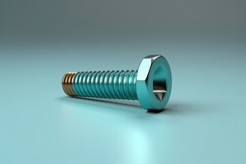 Wall Mural - close-up of screw on table