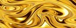 Seamless molten liquid gold swirls glistening background texture. Golden yellow modern abstract luxury gilded age wallpaper repeat pattern. Christmas or New Year's decoration backdrop