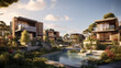 multistorey luxury homes in the outdoors