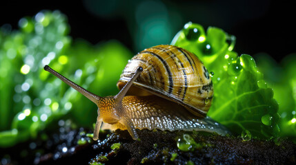 snail on a leaf