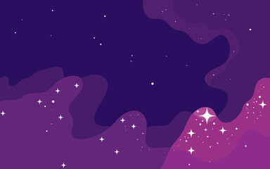 Wall Mural - vector space background . cute flat style template with stars in outer space
