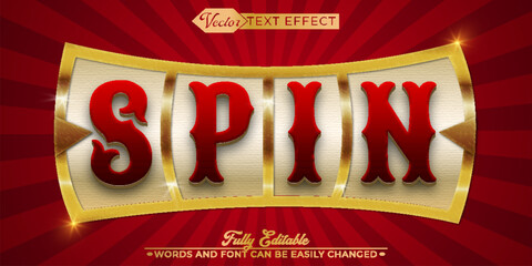 Wall Mural - Gamble Spin Vector Editable Text Effect Template