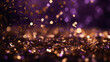 © Maciej Koba - Purple and gold abstract background confetti  background, in the style of dark purple and light gold. Generative AI