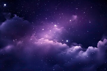 Wall Mural - Purple Galaxy space stars in Outer Space.