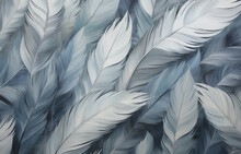 Feathers Are Grey And Blue,  Matte Background Wallpaper