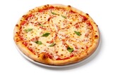 Fototapeta  - Pizza isolated on white background.