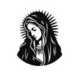 vector illustration of Our Lady Virgin Mary Mother of Jesus, Madonna,  printable, suitable for logo, sign, tattoo, sticker and other print on demand