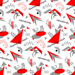 Wall Mural - Seamless pattern in the style of constructivism.