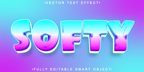 Poster - Colorful Softy Vector Fully Editable Smart Object Text Effect