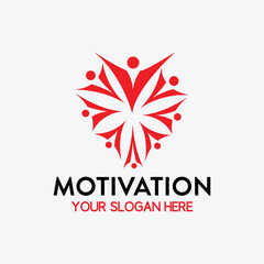 motivation logo design vector