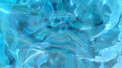 Poster - Abstract blue liquid wavy surface background animation.