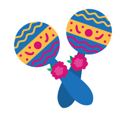 Sticker - mexican maracas traditional