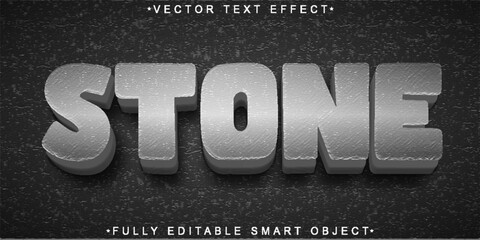 Poster - Stone Vector Fully Editable Smart Object Text Effect