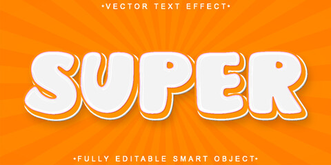 Poster - Cartoon Super Vector Fully Editable Smart Object Text Effect