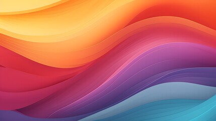 Wall Mural - Abstract Background: Colorful Wave Pattern