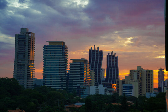 paraguay nature clouds sunset, buildings