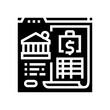 bank reconciliation glyph icon vector. bank reconciliation sign. isolated symbol illustration