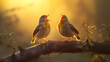 Little Happy Birds at Sunrise - Generative AI