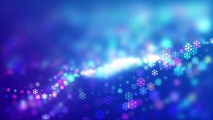 Wall Mural - beautiful colorful gradient winter snowflake abstract background