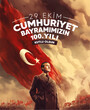 29 Ekim Cumhuriyet Bayramı 100. yılı kutlu olsun. (Ankara, Turkiye) Translation: Happy 100th anniversary of 29 October Republic Day. (Ankara, Turkey)
