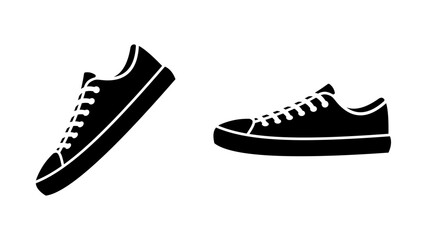 sneaker shoe icon. flat vector design isolated in white background.