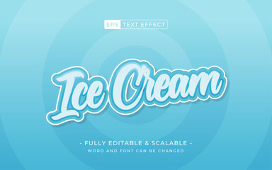 Poster - ice cream Fully Editable Text Effect Style