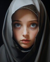 Wall Mural - portrait of a islamic little child girl