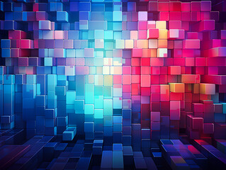 Wall Mural - Colorful of digital abstract background