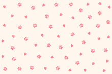 Adorable Paw Print Pattern Background Perfect For Kids And Animal Lover