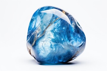 Aufkleber - Generative AI : Blue sodalite mineral stone isolated on a white background.