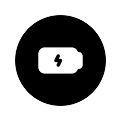 Sticker - charging circular glyph icon