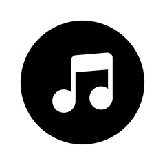 Poster - music circular glyph icon