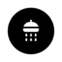 Sticker - shower circular glyph icon