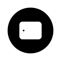 Sticker - tablet circular glyph icon