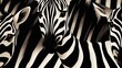  a group of zebras standing next to each other on a field.  generative ai
