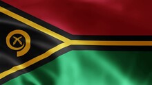Vanuatu Flag Is Waving 3D Animation. Vanuatu Flag Waving In The Wind. National Flag Of Vanuatu. Flag Seamless Loop Animation 4k.