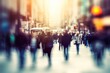 © Khalada - Blurred business people walking in the city scape.
