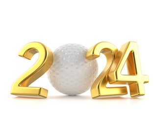 Wall Mural - Golf ball new year