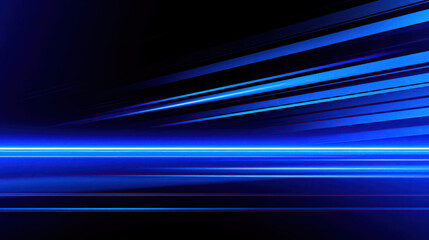 Wall Mural - Abstract background with horizontal stripes. Shining neon lines.