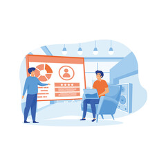 Poster - business conveyor online service or platform. business project streamlining. flat vector modern illu