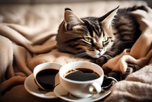 Cat And Coffee