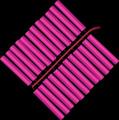 Canvas Print - Flat Illustration of Pink Firecracker Stripe Element.