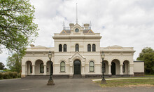 The Clunes Town Hall And Court House (built 1873) In Victoria, Australia, Is A Rare Rural Example Of A Combined Court House And Town Hall. 