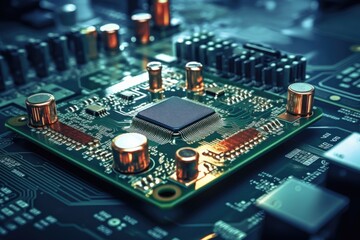 Poster - Close Up of Computer Motherboard