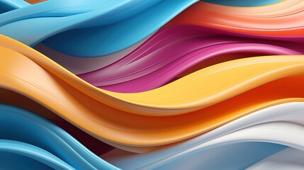 Poster - abstract colorful wave background