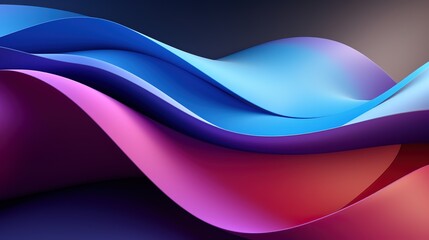 Poster - abstract colorful wave background